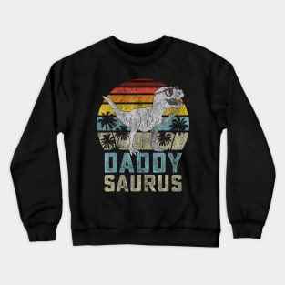 Daddysaurus T Rex Dinosaur Daddy Saurus Family Matching Crewneck Sweatshirt